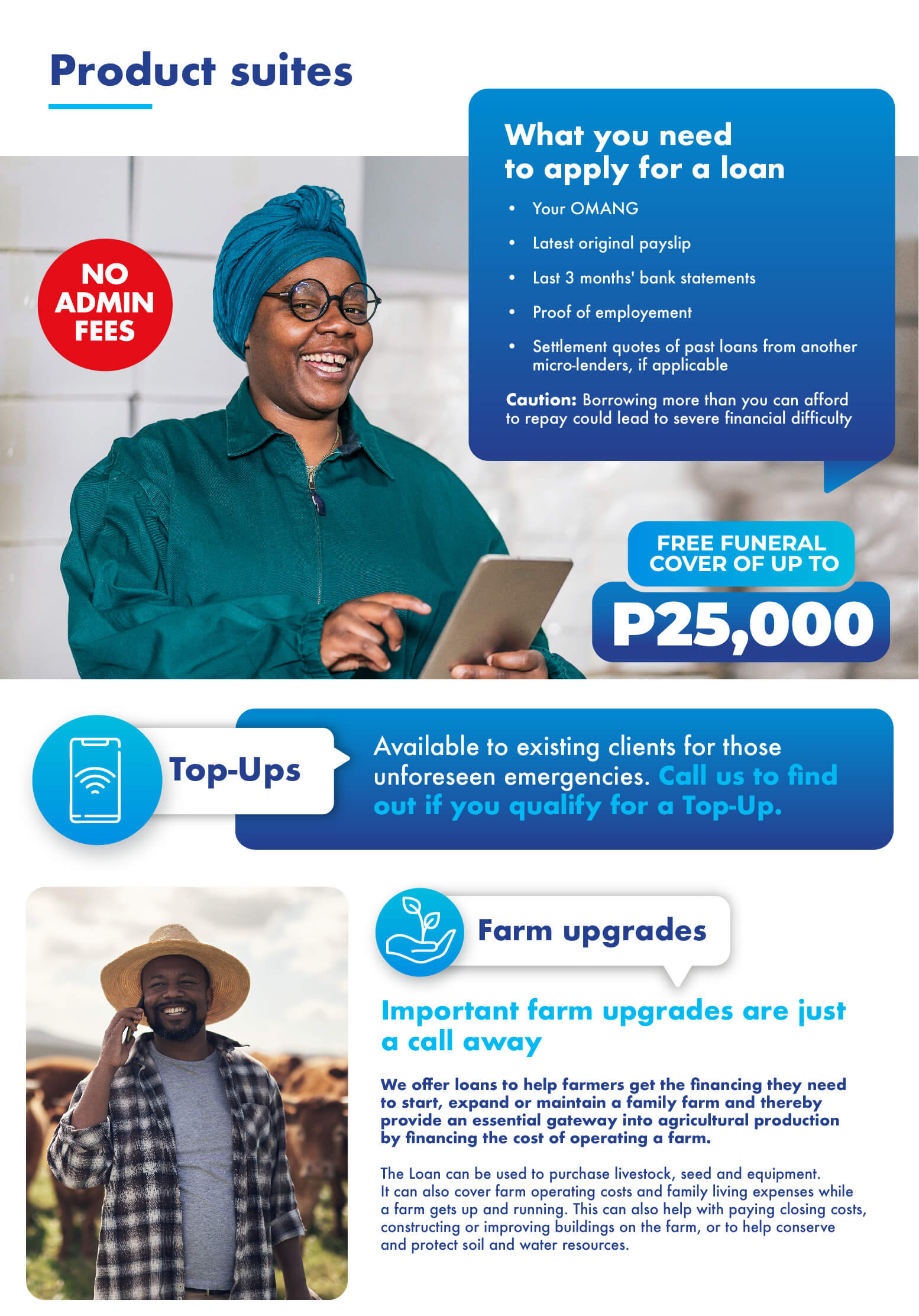 Product Suites | Loans & Top-Ups | Afritec
